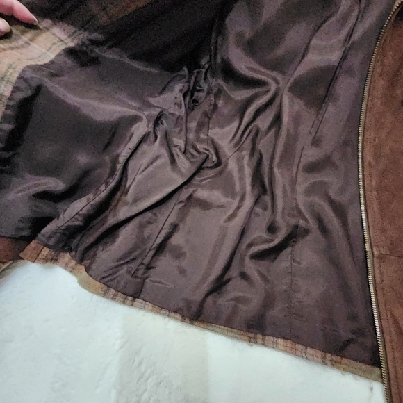 Ralph Lauren Suede Jacket – Fur Collar – Size 14 .pit To Pit 22" Lenght 26" - Picture 13 of 16